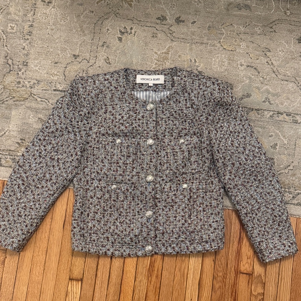 Veronica Beard Metallic Tweed Blazer